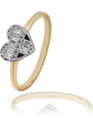 Baget  Taşlı Kalp Yüzük