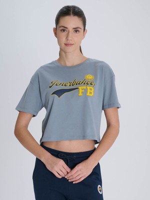 Fenerbahçe Kadın Kolej Tişört TK010BFY26 Gri Renk ile Şıklığı Yakalayın
