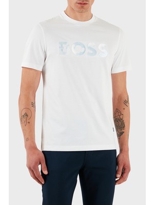 Boss  Pamuk Regular Fit Bisiklet Yaka Logolu T Shirt Erkek T Shirt 50531309 102