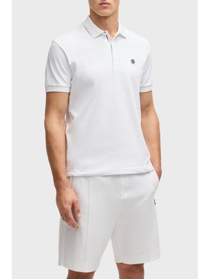 Boss Logolu  Pamuk Regular Fit Düğmeli Polo Yaka T Shirt Erkek Polo Yaka T Shirt 50533273 100