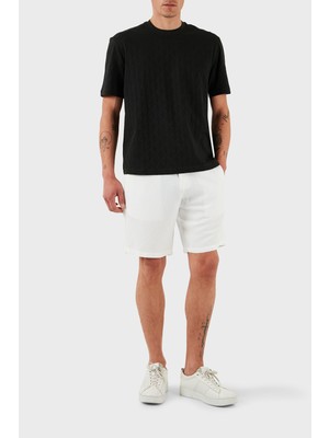 Armani Exchange Keten Regular Fit Normal Bel Suni Ipek Twill Short Erkek Short 8NZS67 Znfnz 1100