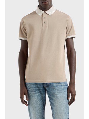 Emporio Armani Streç Pamuklu Regular Fit Düğmeli Polo Yaka T Shirt Erkek Polo Yaka T Shirt EM000852 AF12955 F6054