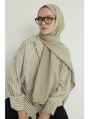 Cs Camellia Scarf Ipeksi Jakar Elegant Desen Şal - Dut