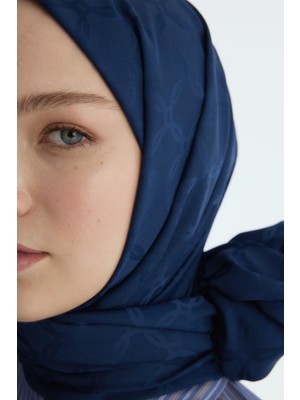 Cs Camellia Scarf Ipeksi Jakar Zincir Desen Şal - Vizon