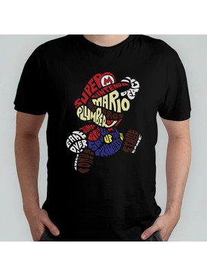 Pixxa Super Mario Bros %100 Pamuklu Bisiklet Yaka T-Shirt Model 3