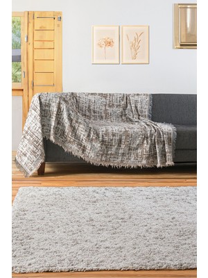 Pamuklu Lüks Kaymaz Koltuk Örtüsü | Koltuk Şalı | Çok Amaçlı Örtü