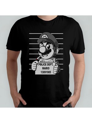 Pixxa Super Mario Bros %100 Pamuklu Bisiklet Yaka T-Shirt Model 7