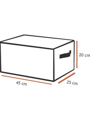 Dolap Içi Düzenleyici, Raf Düzenleyici, Katlanabilir Kıyafet Saklama KUTUSU-45CM x 25CM x 20CM