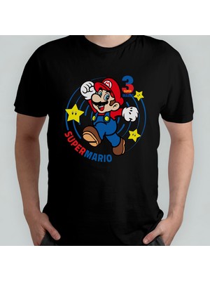 Pixxa Super Mario Bros %100 Pamuklu Bisiklet Yaka T-Shirt Model 12