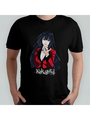 Pixxa Kakegurui Unisex %100 Pamuklu Bisiklet Yaka T-Shirt Model 1