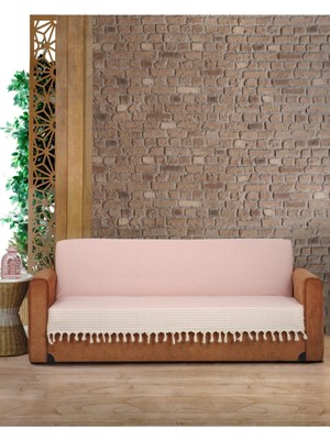 Uludağ El Bağlama Kolları Örtmeyen Koltuk Örtüsü Pudra