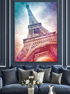 Eyfel Kulesi Dekoratif Kanvas - Mdf Ahşap Tablo