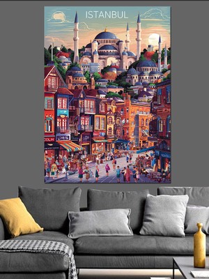 Istanbul Dekoratif Kanvas - Mdf Ahşap Tablo