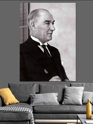 Mustafa Kemal Atatürk Dekoratif Kanvas - Mdf Ahşap Tablo