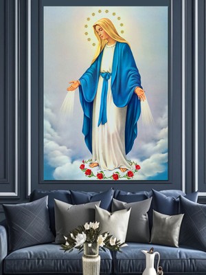 Meryem Ana Dekoratif Kanvas - Mdf Ahşap Tablo