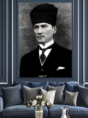 Atatürk Dekoratif Kanvas - Mdf Ahşap Tablo