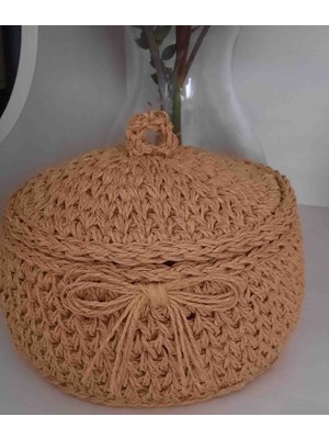 Kağıt Iplik Dekoratif Sepet