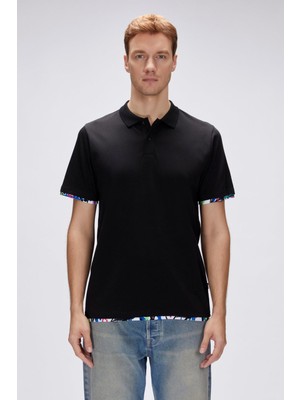 Bad Bear Rubin Siyah Polo Yaka Erkek Tişört