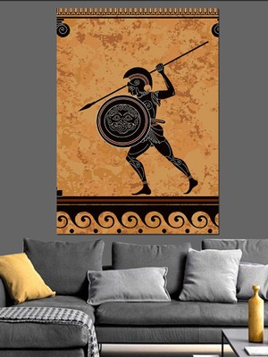 Mızraklı Asker Dekoratif Kanvas - Mdf Ahşap Tablo