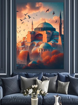 Ayasofya Camii Dekoratif Kanvas - Mdf Ahşap Tablo