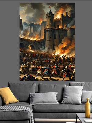 Savaş Temalı Dekoratif Kanvas - Mdf Ahşap Tablo