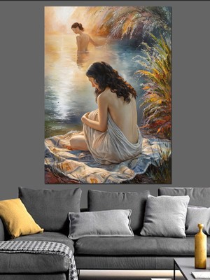 Nü Kadınlar Dekoratif Kanvas - Mdf Ahşap Tablo