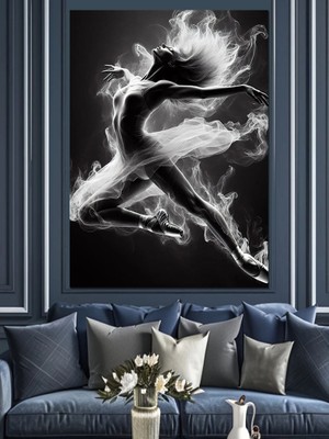 Balerin Kadın Dekoratif Kanvas - Mdf Ahşap Tablo