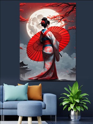 Geyşa Dekoratif Kanvas - Mdf Ahşap Tablo