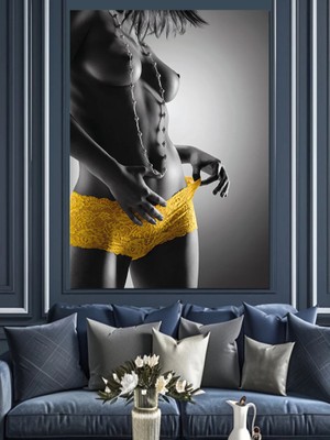 Nü Kadın Dekoratif Kanvas - Mdf Ahşap Tablo