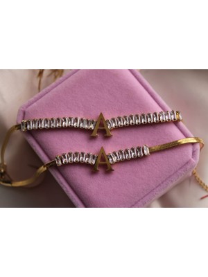 Çelik  A Harfli Takı Set