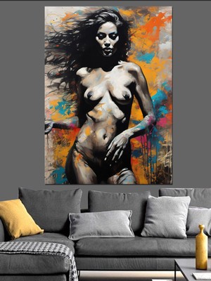 Nü Kadın Dekoratif Kanvas - Mdf Ahşap Tablo