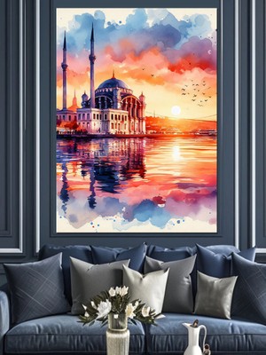 Ortaköy Camii Dekoratif Kanvas - Mdf Ahşap Tablo