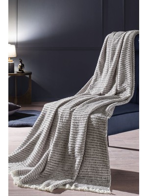 Timya Koltuk Şalı / Tv Battaniyesi / Koltuk Örtüsü - Gri