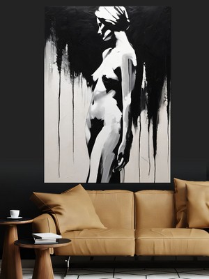 Nü Kadın Dekoratif Kanvas - Mdf Ahşap Tablo