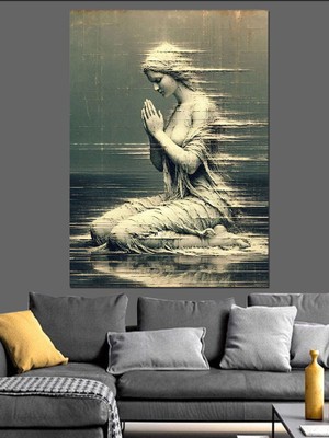 Dua Eden Kadın Dekoratif Kanvas - Mdf Ahşap Tablo