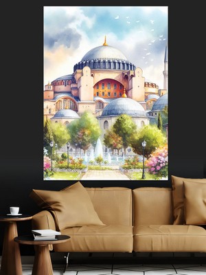 Istanbul Ayasofya Camii Dekoratif Kanvas - Mdf Ahşap Tablo