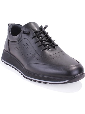 Dagoster DMA08-2182 Siyah Ortopedik Günlük Erkek Deri Ayakkabı