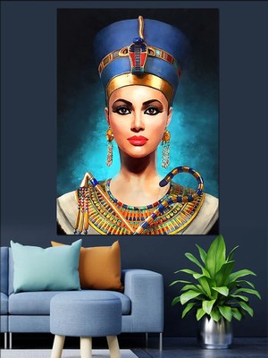 Nefertiti Dekoratif Kanvas - Mdf Ahşap Tablo