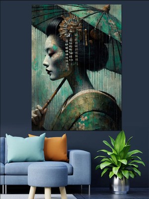 Geyşa Dekoratif Kanvas - Mdf Ahşap Tablo