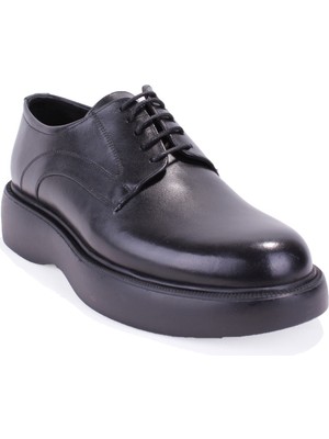 Dagoster DMA78-9505  Siyah Ortopedik Klasik Spor Erkek Deri Ayakkabı