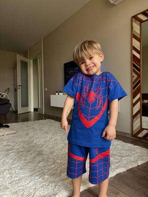 Lilnest Örümcek Adam Şortlu Erkek Çocuk Takım