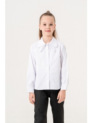 Kız Çocuk Yaka Dantelli Gömlek 6403