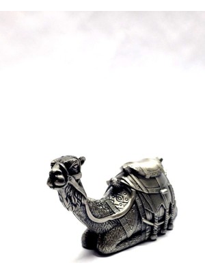 Teknotrust Dekoratif Deve Tasarım Metal Bronz Mücevher Kutusu Biblo + Hediye