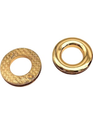 Angel Çanta Aksesuar Light Gold Renk Yuvarlak Vidalı Kuş Gözü 2 Adet (Iç Ölçüsü 1.8 Cm, Dış Ölçüsü 3.2 cm )