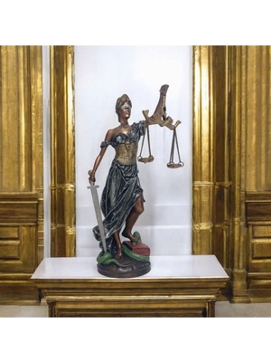 Teknotrust Adalet Heykeli Büyük Boy Biblo Polyester