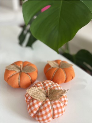 El Yapımı Dekoratif Bal Kabağı 3 Adet