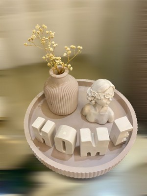 Aksesuar Set Home Yazılı Bohem Obje Kahve