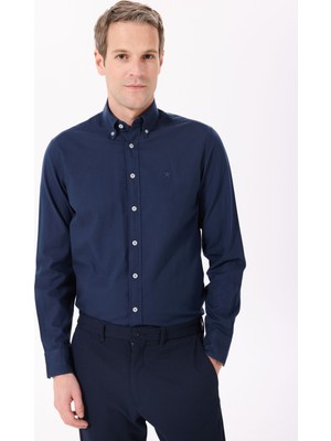 Hackett Slim Fit Gömlek Yaka Lacivert Erkek Gömlek HM3010028