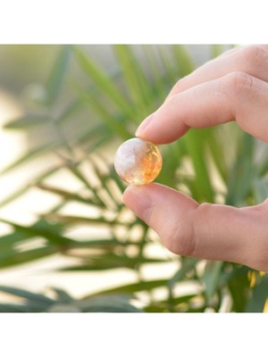 Çok Küçük Boy Sitrin Taşı Küre