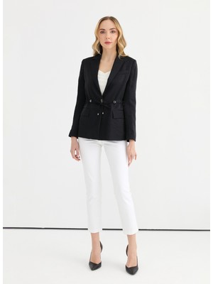 Selen Standart Siyah Kadın Ceket 25YSL1445